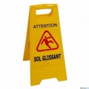 Panneau signalisation attention sol glissant